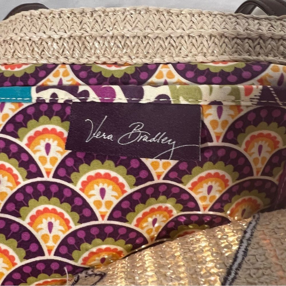 Vera Bradley Tote Purse Shoulder Bag Plum Crazy Crab - Picture 8 of 12